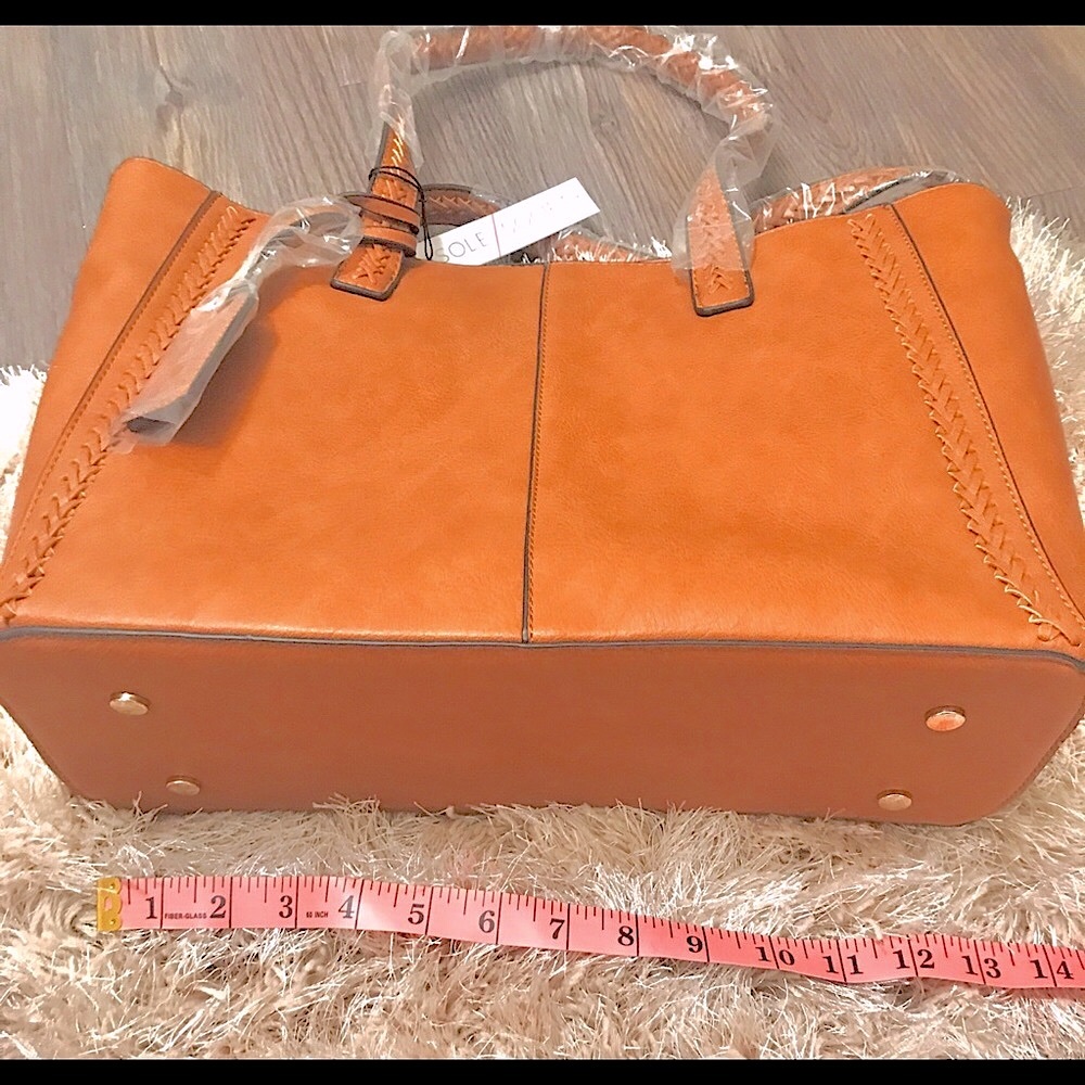 🌟🐆NWT Cognac Sole Society Riza Tote Cheetah Bag